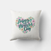マザーズデイグリーンフローラハート |装飾用クッション クッション (裏面)