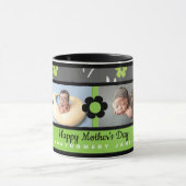 マザーズデイグリーンリトフローラテーマ2 – フォトマグカップ マグカップ (中央)