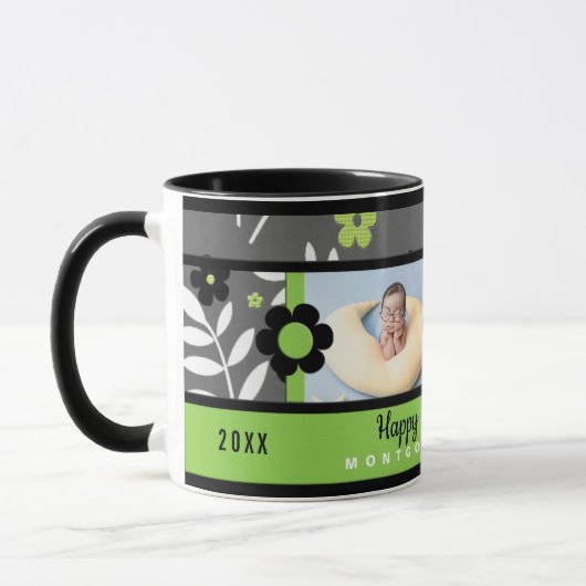 マザーズデイグリーンリトフローラテーマ2 – フォトマグカップ マグカップ (左)