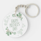 マザーズデイグリーン葉リース |キーチェーン キーホルダー (裏面)