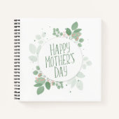マザーズデイグリーン葉リース |ノートブック ノートブック (正面)