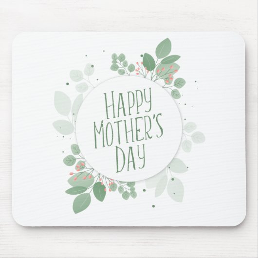 マザーズデイグリーン葉リース |マウスパッド マウスパッド (正面)