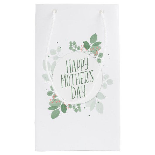 マザーズデイグリーン葉リース|抱き枕 スモールペーパーバッグ (裏面)