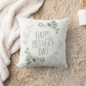 マザーズデイグリーン葉リース|装飾用クッション クッション (ブランケット)