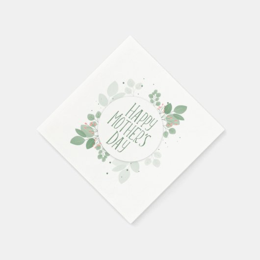 マザーズデイグリーン離れリース | 紙ナプキン スタンダードカクテルナプキン (角)