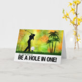 マザーズデイゴルファーゴルフスポーツテーマ カード (黄色い花)