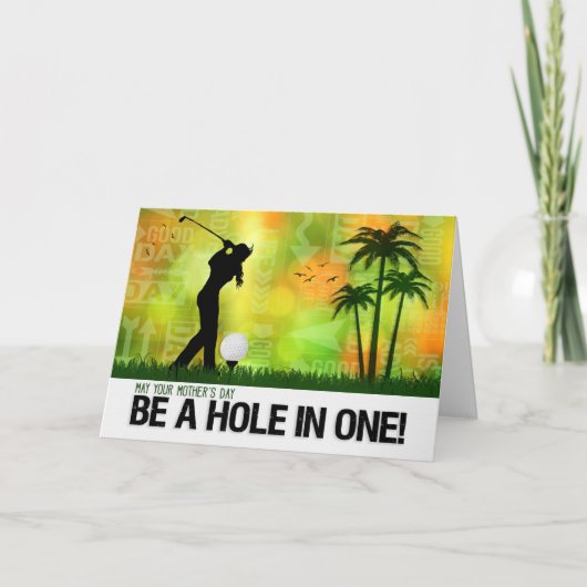 マザーズデイゴルファーゴルフスポーツテーマ カード (正面)