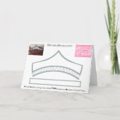 マザーズデイシルバーティアラパーティー帽子 カード (裏面)