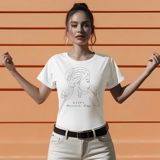 マザーズデイシンプルラインアート Tシャツ