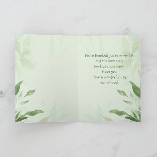 マザーズデイスウィートアート《鳥》アメリカゴガラガーデンバード カード (内部)