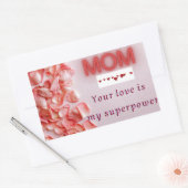 マザーズデイステッカー – バラ花びらデザイン 長方形シール (封筒)