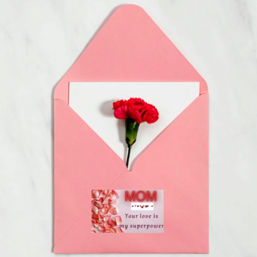 マザーズデイステッカー – バラ花びらデザイン 長方形シール