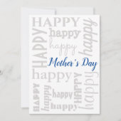 マザーズデイタイポグラフィフラットホリデーカード シーズンカード (正面)
