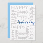 マザーズデイタイポグラフィフラットホリデーカード シーズンカード (正面/裏面)