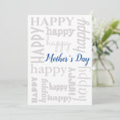 マザーズデイタイポグラフィフラットホリデーカード シーズンカード (スタンド正面)