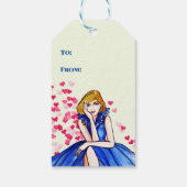 マザーズデイダークブルー王室のドレス ギフトタグ (裏面)