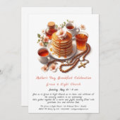 マザーズデイチャーチブランチ招待状ホーソーン 招待状 (正面/裏面)