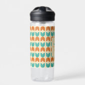 マザーズデイチューリップフローラルパターン名前をカスタムする ウォーターボトル (正面)