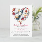 マザーズデイチーズ&ワインブランチ招待状 招待状 (スタンド正面)