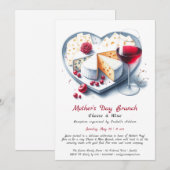 マザーズデイチーズ&ワインブランチ招待状 招待状 (正面/裏面)