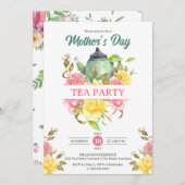 マザーズデイティーパーティーフローラ 招待状 (正面/裏面)