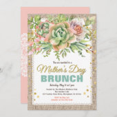 マザーズデイティーパーティーブランチフローラ 招待状 (正面/裏面)