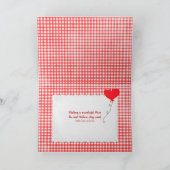 マザーズデイデイジーオンジンガ赤と白ム カード (内部)