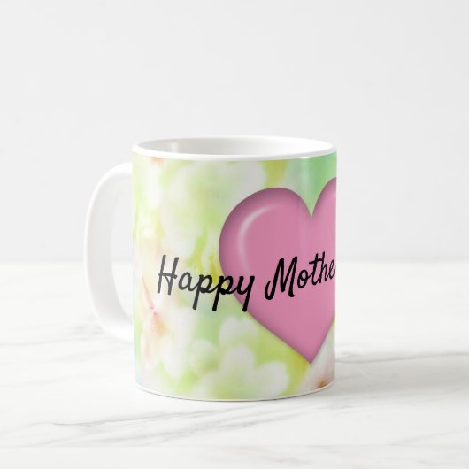 マザーズデイデザインフローラエレガントマグ コーヒーマグカップ (正面左)