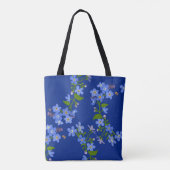 マザーズデイトートバッグカラフル可愛モダンい青 トートバッグ (裏面)