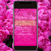 マザーズデイネオンピンクローズ招待状 招待状