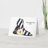 マザーズデイハイヒールとデイジー カード (正面)