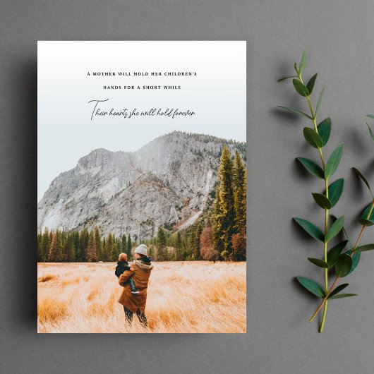 マザーズデイハートフェルト引用文フラットホリデーカード シーズンカード