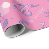 マザーズデイバラと薄紫包装紙 ラッピングペーパー (ロールコーナー)