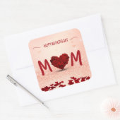 マザーズデイバラハートブーケ – シール (封筒)