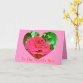 マザーズデイバラハート カード (黄色い花)