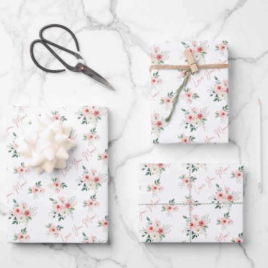 マザーズデイバララッピング紙シート ラッピングペーパーシート (正面)