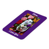 マザーズデイバラ付きハムスター マグネット (左側)