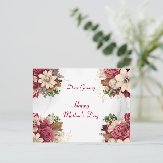 マザーズデイバラ素朴フローラグリーナリーグラニー シーズンポストカード (スタンド正面)