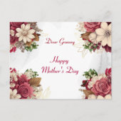 マザーズデイバラ素朴フローラグリーナリーグラニー シーズンポストカード (正面)