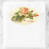 マザーズデイバラ 楕円形シール (バッグ)