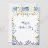 マザーズデイパステルブルーリトルフラワーバッドフローラ 招待状 (裏面)