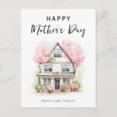 マザーズデイパーソナライズされたウォーターカラーハウスリアルティ シーズンポストカード (正面)