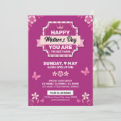 マザーズデイパーティの招待状カード 招待状 (スタンド正面)