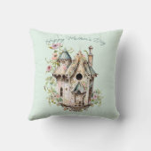 マザーズデイビューティフルビクトリアンスタイルバードハウス クッション (裏面)