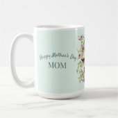 マザーズデイビューティフルビクトリアンスタイルバードハウス コーヒーマグカップ (左)