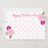 マザーズデイビューティフルフローラオーナメント装飾 セーブザデート (裏面)