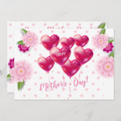 マザーズデイビューティフルフローラオーナメント装飾 セーブザデート (正面/裏面)