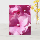 マザーズデイピンクアジサイのカード カード (黄色い花)