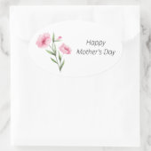 マザーズデイピンクフローラシール 楕円形シール (バッグ)