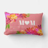 マザーズデイピンクブライト花模様ズマム ランバークッション (正面)